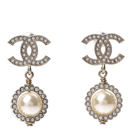 chanel logo earrings with pearl|chanel earrings official website.